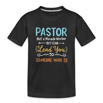 Pfarrer Priester - Kinder Premium Bio T-Shirt - Schwarz - Vorne