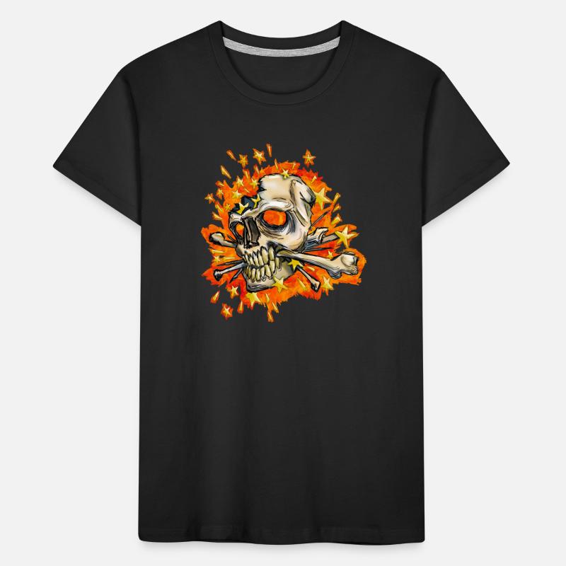 exploding skull Kids' Premium Organic T-Shirt