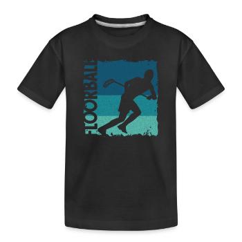 Floorball Floorball Player Floorball Player - Kids' Premium Organic T-Shirt - black - Front