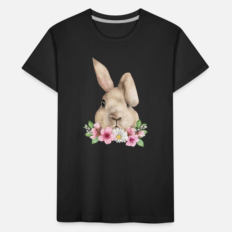 Rabbit Floppy Ear Easter Rabbit Mom Kids' Premium Organic T-Shirt