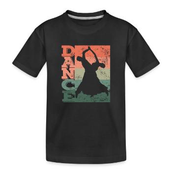 Standard Dance Dancing Couple Viennese Waltz - Kids' Premium Organic T-Shirt - black - Front