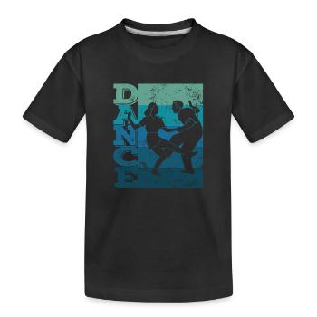 Boogie Woogie Swing Tanzen Retro Farben Vintage - Kinder Premium Bio T-Shirt - Schwarz - Vorne