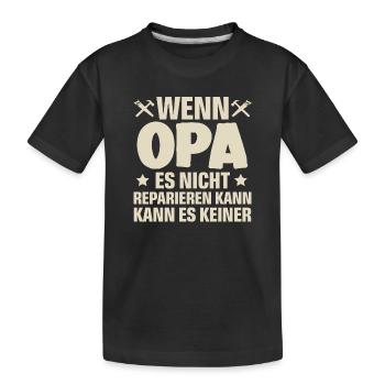 Opa - Kinder Premium Bio T-Shirt - Schwarz - Vorne
