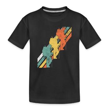 Wandern Wanderer - Kinder Premium Bio T-Shirt - Schwarz - Vorne