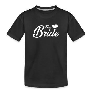 Team Bride - Kinder Premium Bio T-Shirt - Schwarz - Vorne