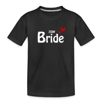 Team Bride - Kinder Premium Bio T-Shirt - Schwarz - Vorne