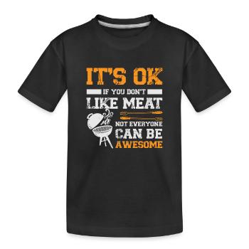 BBQ Grill Anti Végétarien Carnivore - T-shirt bio Premium Enfant - noir - Devant