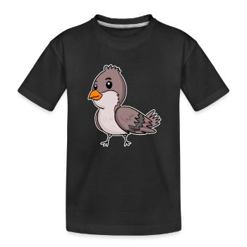 Oiseau moineau domestique - T-shirt bio Premium Enfant - noir - Devant