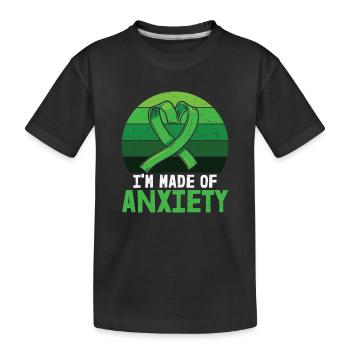 Je suis fait d’anxiété Santé mentale - T-shirt bio Premium Enfant - noir - Devant
