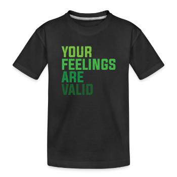 Santé mentale Vos sentiments sont valides - T-shirt bio Premium Enfant - noir - Devant