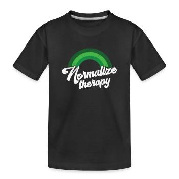 Thérapie de santé mentale arc-en-ciel - T-shirt bio Premium Enfant - noir - Devant