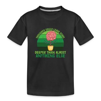 Les pensées en matière de santé mentale pourraient laisser des cicatrices - T-shirt bio Premium Enfant - noir - Devant