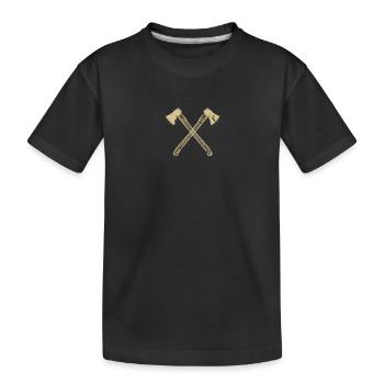 Axt gekreuzte Äxte - Kinder Premium Bio T-Shirt - Schwarz - Vorne