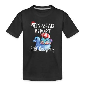 Gnome's Semi-Annual Report Still Cheeky - Kids' Premium Organic T-Shirt - black - Front