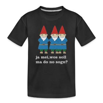 nains de jardin bavarois - T-shirt bio Premium Enfant - noir - Devant