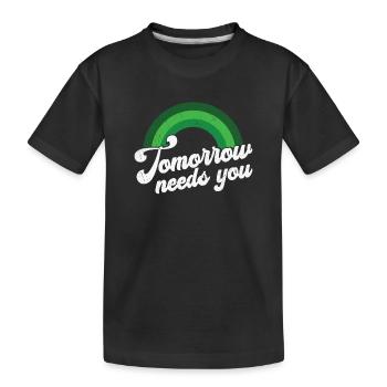 Besoins de demain en santé mentale arc-en-ciel - T-shirt bio Premium Enfant - noir - Devant