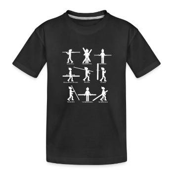 9 types de skieurs - T-shirt bio Premium Enfant - noir - Devant