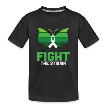 Combattre la stigmatisation Butterfly Santé mentale - T-shirt bio Premium Enfant - noir - Devant
