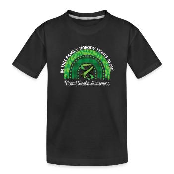 Sensibilisation à la santé mentale Rainbow Green - T-shirt bio Premium Enfant - noir - Devant