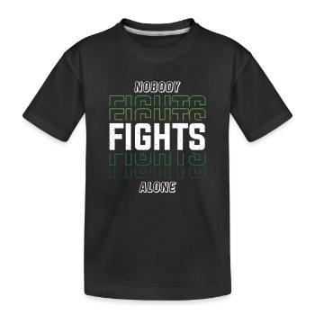 Nobody Fights Alone Green Mental Health - Kinder Premium Bio T-Shirt - Schwarz - Vorne