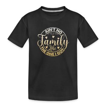 Family Appreciation Ain't No Family - Kids' Premium Organic T-Shirt - black - Front