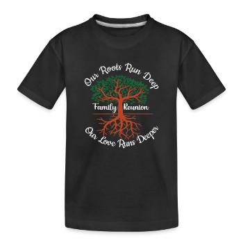 Réunion de famille Nos racines sont profondes - T-shirt bio Premium Enfant - noir - Devant