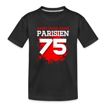 Sang Pour Sang Parisien - 75 - T-shirt bio Premium Enfant - noir - Devant