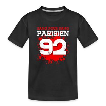 Sang Pour Sang Parisien - 92 - T-shirt bio Premium Enfant - noir - Devant