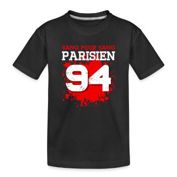 Sang Pour Sang Parisien - 94 - T-shirt bio Premium Enfant - noir - Devant