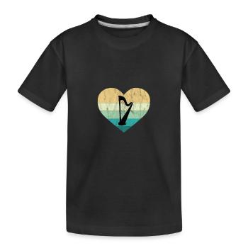 Ireland - I love Irish harp - Kids' Premium Organic T-Shirt - black - Front