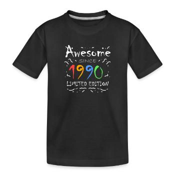 1990 - Jahrgang 1990 - Fantastisch seit 1990 - Kinder Premium Bio T-Shirt - Schwarz - Vorne