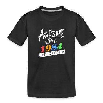 1984 - Jahrgang 1984 - Fantastisch seit 1984 - Kinder Premium Bio T-Shirt - Schwarz - Vorne