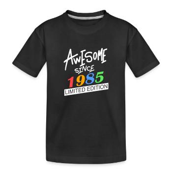 1985 - Jahrgang 1985 - Kinder Premium Bio T-Shirt - Schwarz - Vorne