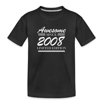 2008 - Jahrgang 2008 - Fantastisch seit 2008 - Kinder Premium Bio T-Shirt - Schwarz - Vorne
