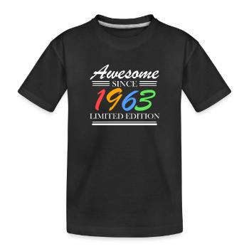 1963 - Born 1963 - Fantastic since 1963 - Kids' Premium Organic T-Shirt - black - Front