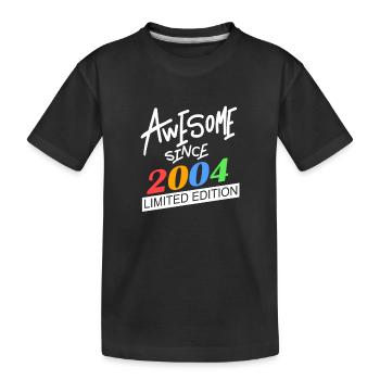 2004 - Jahrgang 2004 - Fantastisch seit 2004 - Kinder Premium Bio T-Shirt - Schwarz - Vorne