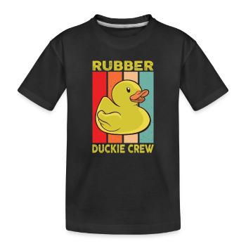 Rubber Duck Rubber Duckie Crew - Kinder Premium Bio T-Shirt - Schwarz - Vorne