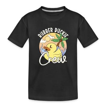 Rubber Duck Rubber Duckie Crew - Kinder Premium Bio T-Shirt - Schwarz - Vorne