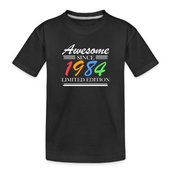 1984 - Jahrgang 1984 - Fantastisch seit 1984 - Kinder Premium Bio T-Shirt - Schwarz - Vorne