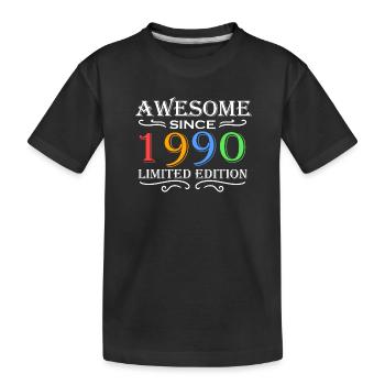1990 - Jahrgang 1990 - Fantastisch seit 1990 - Kinder Premium Bio T-Shirt - Schwarz - Vorne