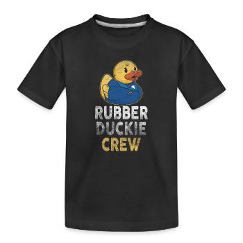 Rubber Duck Rubber Duckie Crew - Kinder Premium Bio T-Shirt - Schwarz - Vorne
