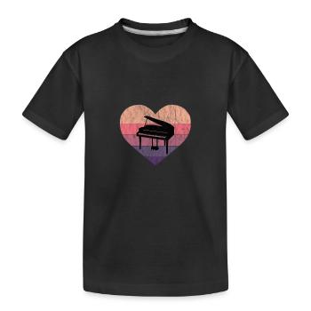 J’adore mon piano à queue - T-shirt bio Premium Enfant - noir - Devant