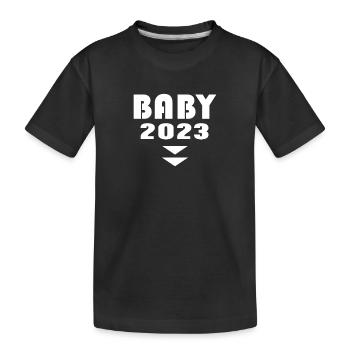 Baby on Board 2023 - Kids' Premium Organic T-Shirt - black - Front