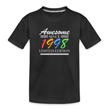 1998 - Jahrgang 1998 - Fantastisch seit 1998 - Kinder Premium Bio T-Shirt - Schwarz - Vorne