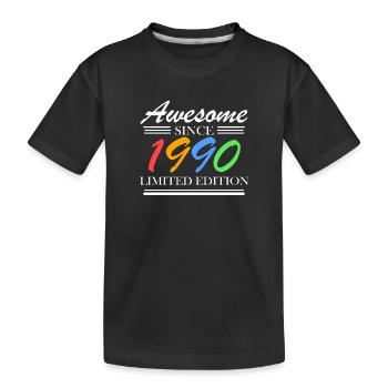 1990 - Jahrgang 1990 - Fantastisch seit 1990 - Kinder Premium Bio T-Shirt - Schwarz - Vorne