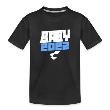 Baby 2022 - Geburt Schwanger 2022 - Kinder Premium Bio T-Shirt - Schwarz - Vorne