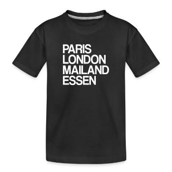 Essen Paris London Milan Home Dear Essener - Kids' Premium Organic T-Shirt - black - Front