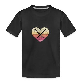 Klarinettist liebt Klarinette spielen im Orchester - Kinder Premium Bio T-Shirt - Schwarz - Vorne