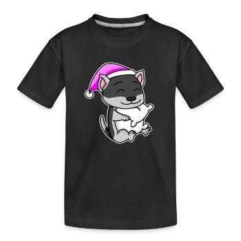 Chien race de chien Siberian Husky - T-shirt bio Premium Enfant - noir - Devant