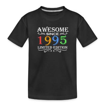 1995 - Jahrgang 1995 - Kinder Premium Bio T-Shirt - Schwarz - Vorne